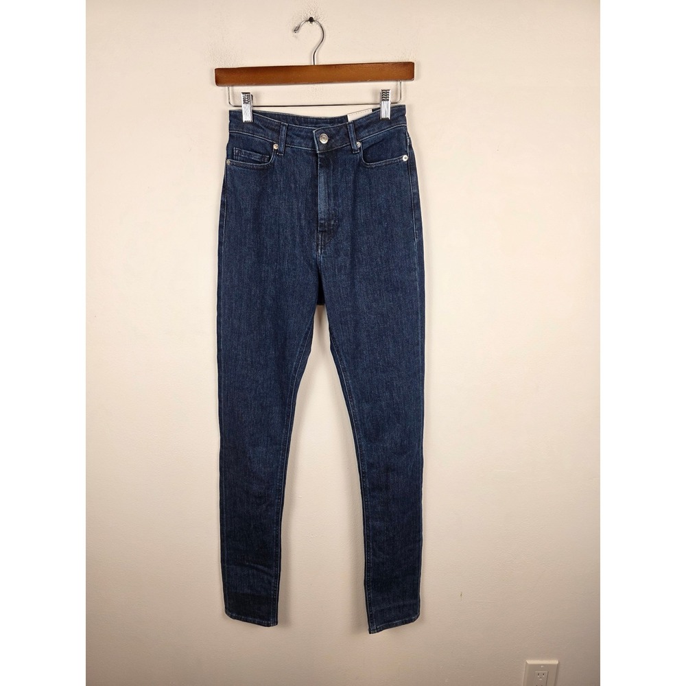 Lacoste Womens High Rise Skinny Jeans Medium Blue HF9074 Size 26 NWT